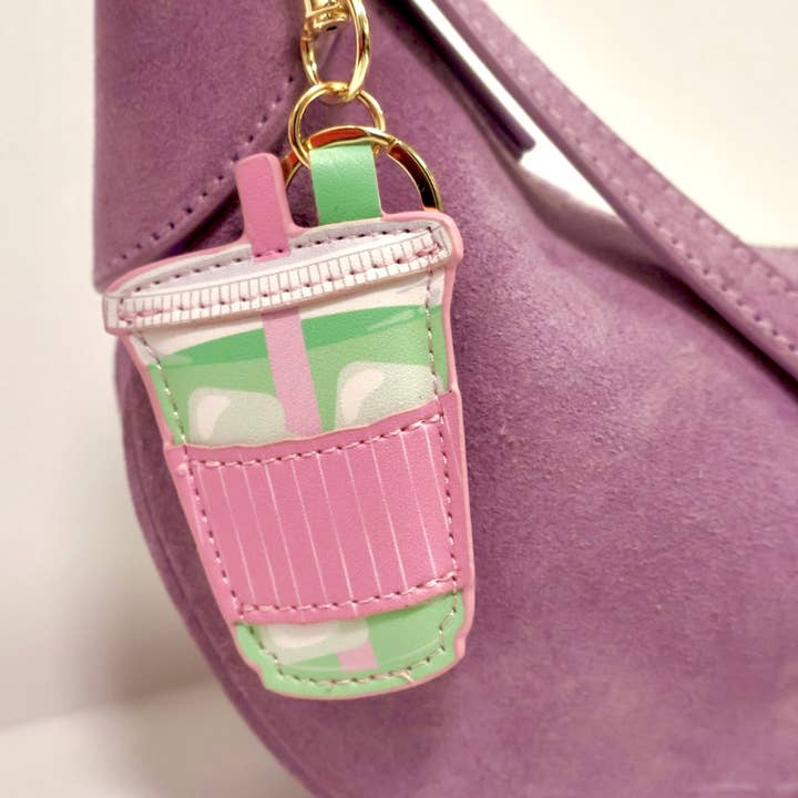 Matcha Bag Charm + Keychain for wholesale by CARDS BY ALLIE