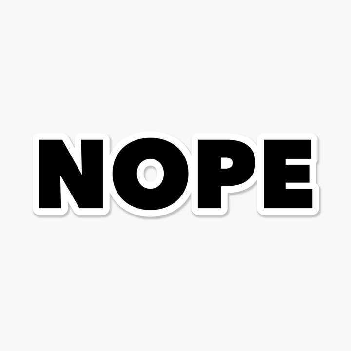 Footnotes – Engroshandel Klistermærke – Nej - Motiverende klistermærke0