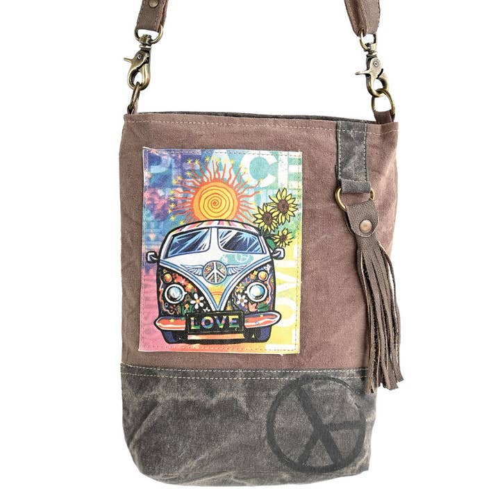 Benjamin International - Wholesale Crossbody Bag - Unisex - PEACE BUS CROSSBODY BAG