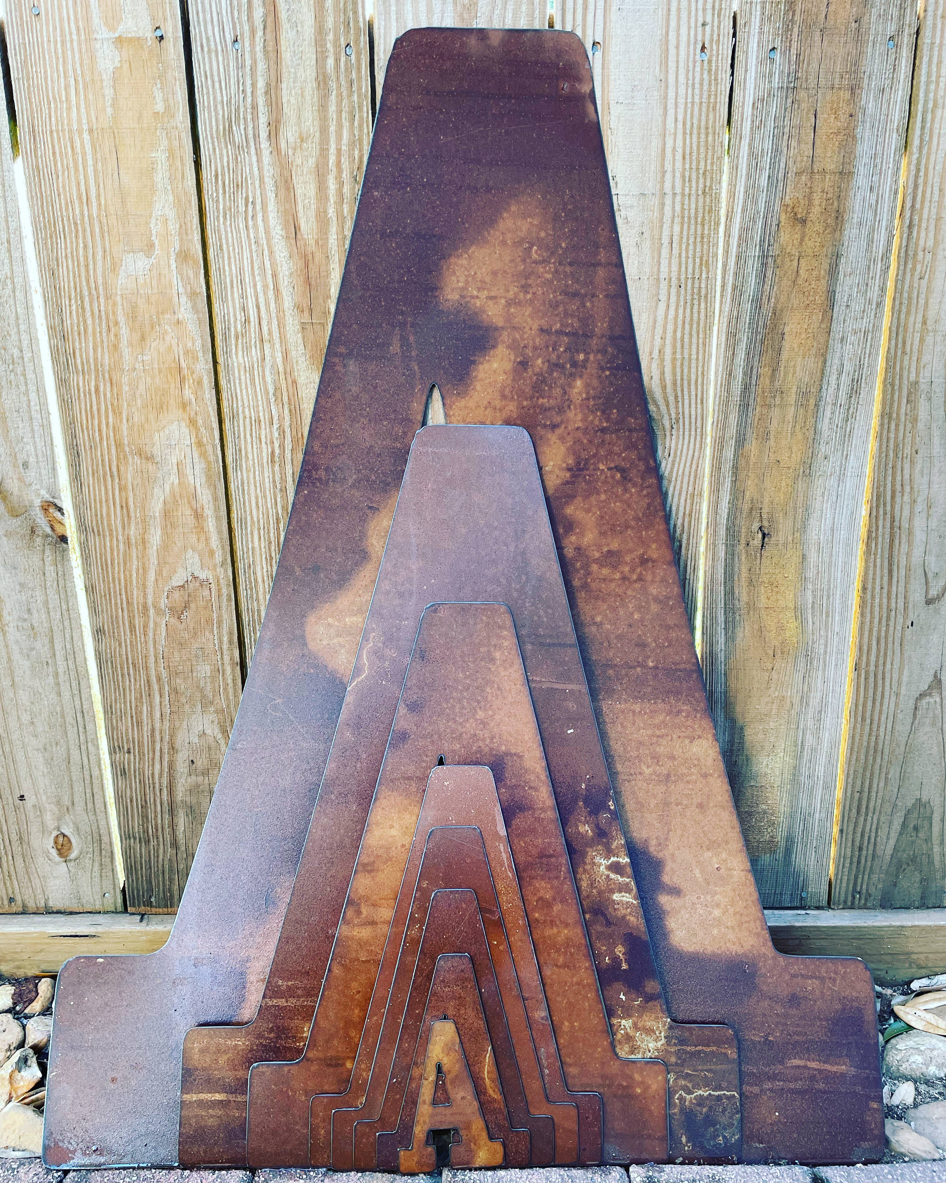 LoneTree Fab - Wholesale Craft Supplies - 4.5" Rustic Metal Letters, A-Z, 0-9, #,$,&3