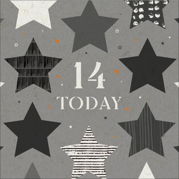 14 Today, Handmade Greeting Card for wholesale by The Handcrafted Card Company