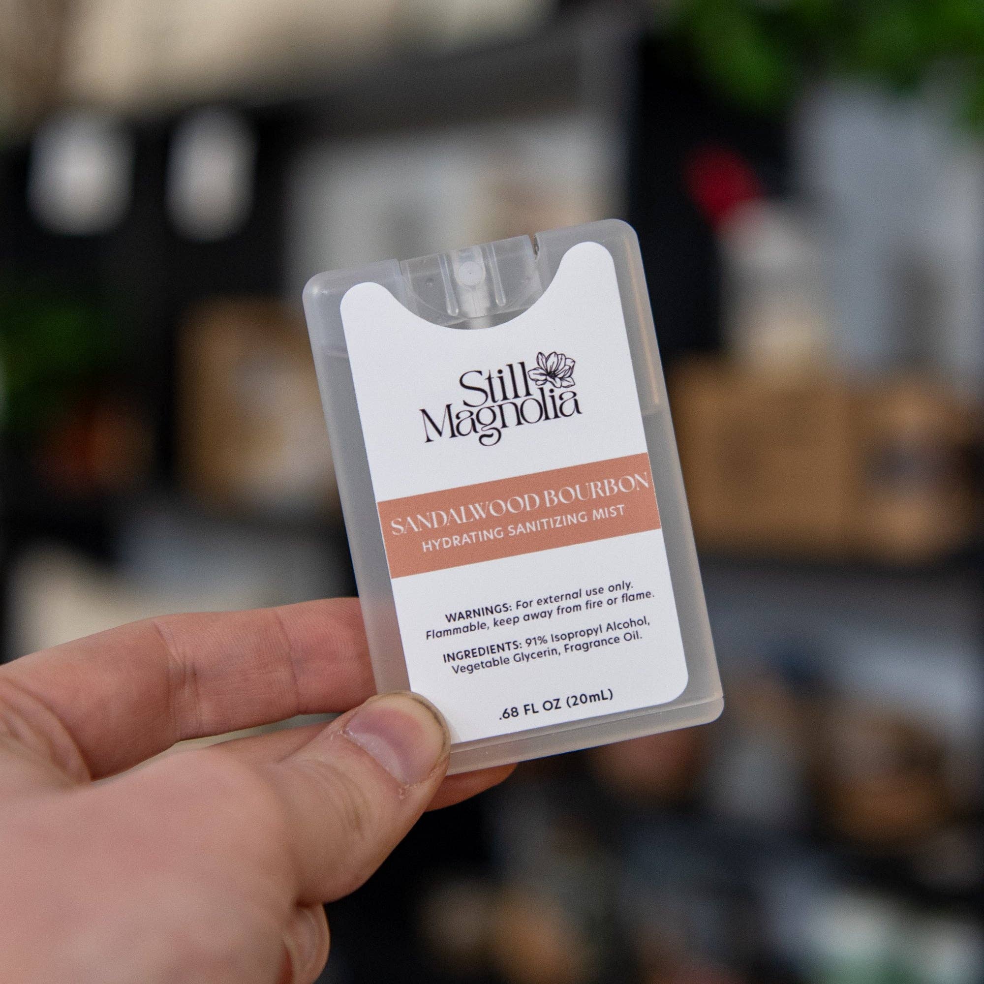 Still Magnolia - Wholesale Hand sanitiser - Sandalwood Bourbon - Hydrating Sanitizing Mist