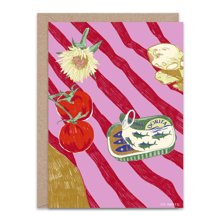 Carte de vœux A6 "Picnic by En Marte Print" pour la vente par The Hands