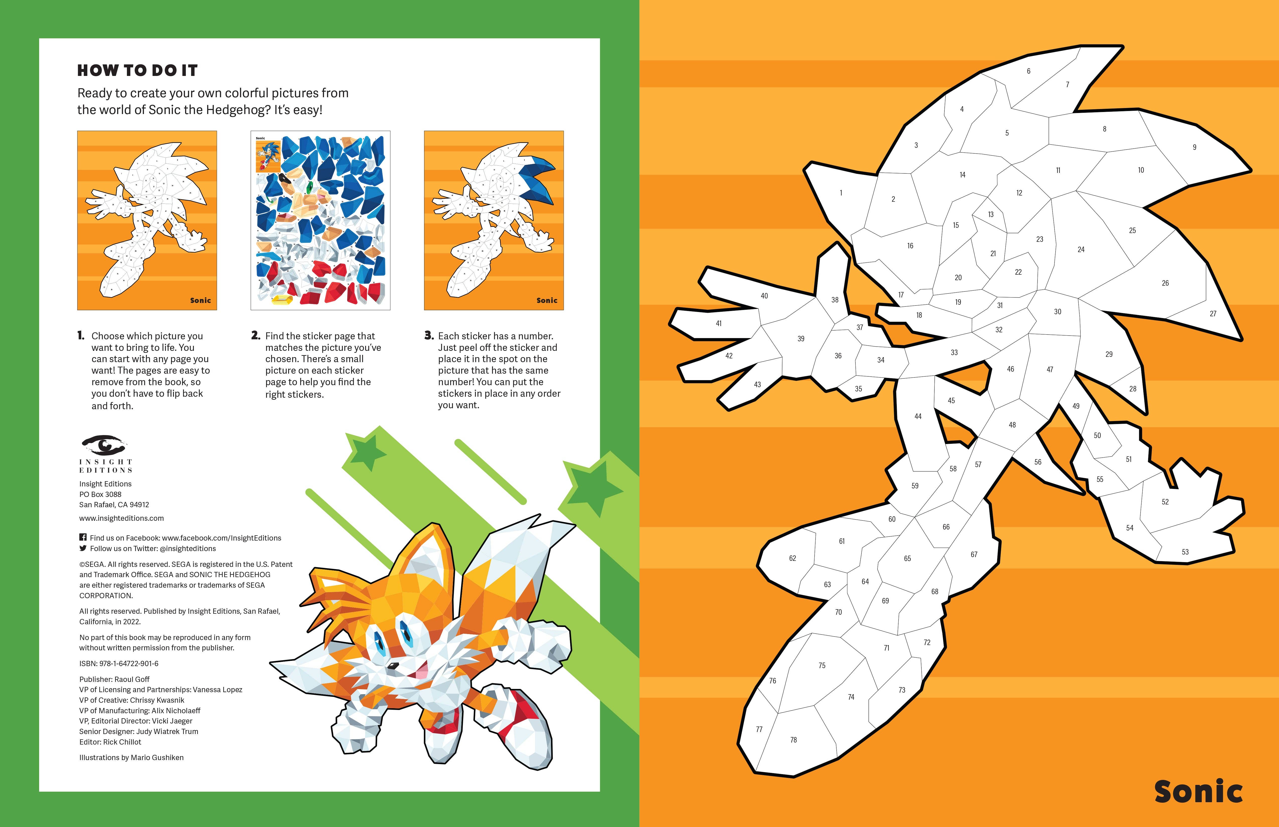 Insight Editions - #1 Pop Culture Publisher - Vente Autocollant - Enfant et bébé - Sonic the Hedgehog : La couleur officielle par Sticker Book1