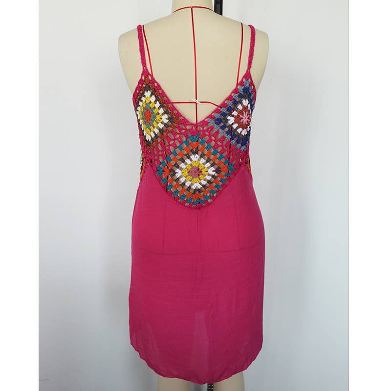 Hope & Sunshine - Wholesale Swim Cover Up - Women's - Crochet V-Neck Cover Up Dress9