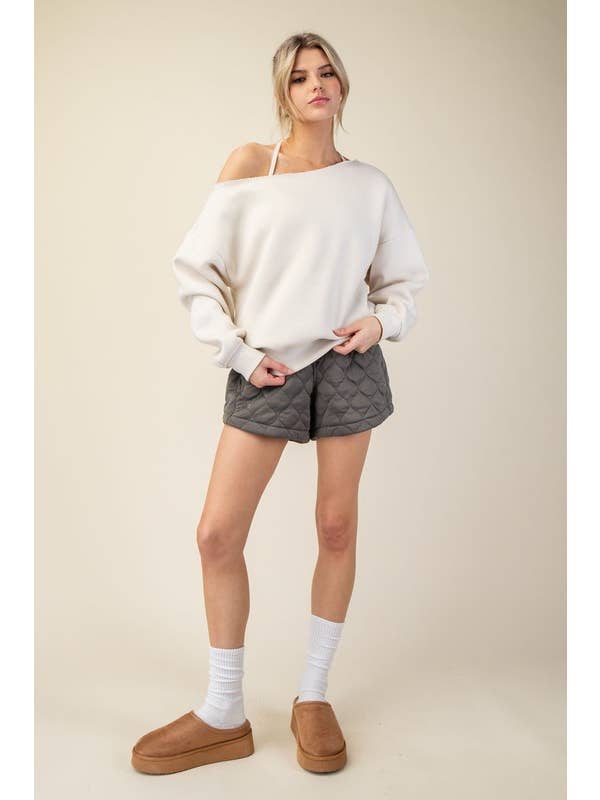 Sunday Morning – wholesale Sweatshirt – Women's – T6899PL37 PLUS SIZE OFF SHOULDER FRENCH TERRY FLEECE TOP9