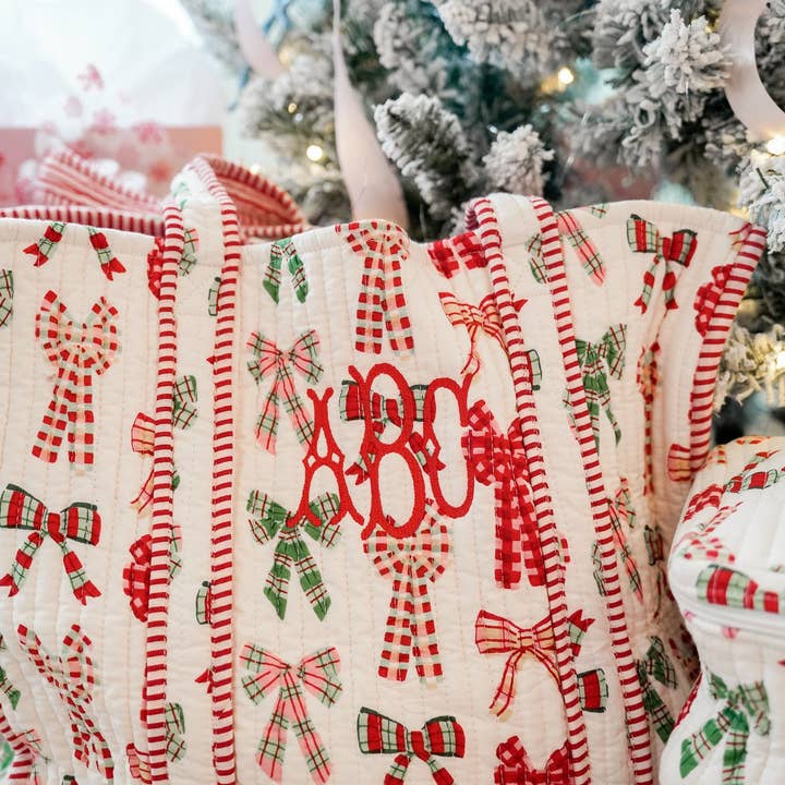 KENZKUSTOMZ - Wholesale Makeup/Cosmetic Bag - Quilted Block-Print Tote - Holiday Collection14