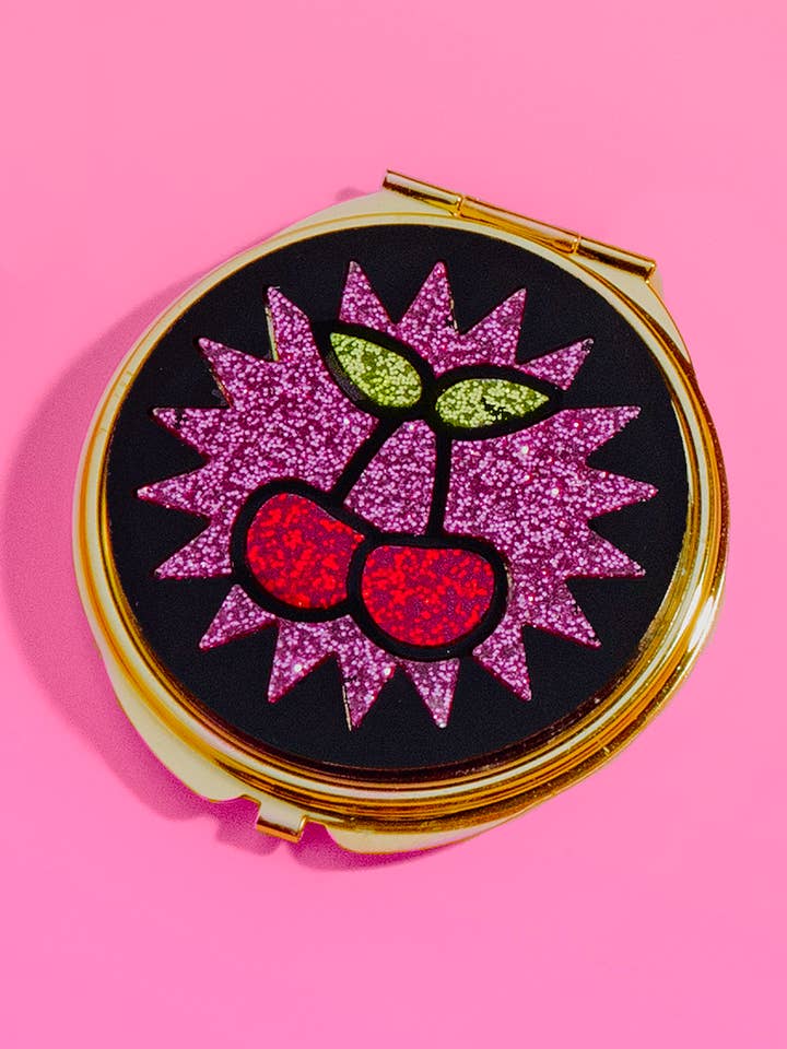 Compact Mirror - Cherry Bomb for wholesale by The Design Demon