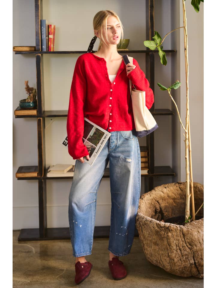 Mimosa - Wholesale Cardigan - Women's - Essential Button Down Cardigan Top4