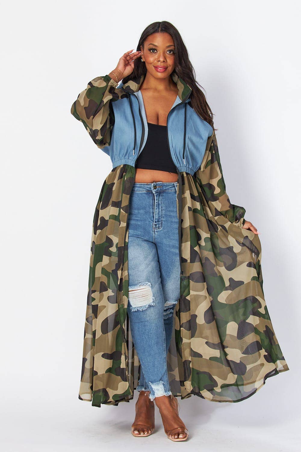 DENIM MULTI Robe Plus en vente sur Faire2