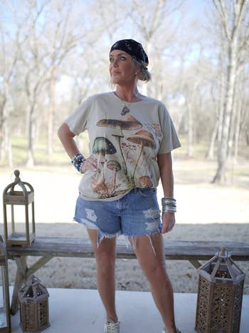 Moon Dance Tee - Mushroom Garden Moon Dance Tee - Mushroom Garden