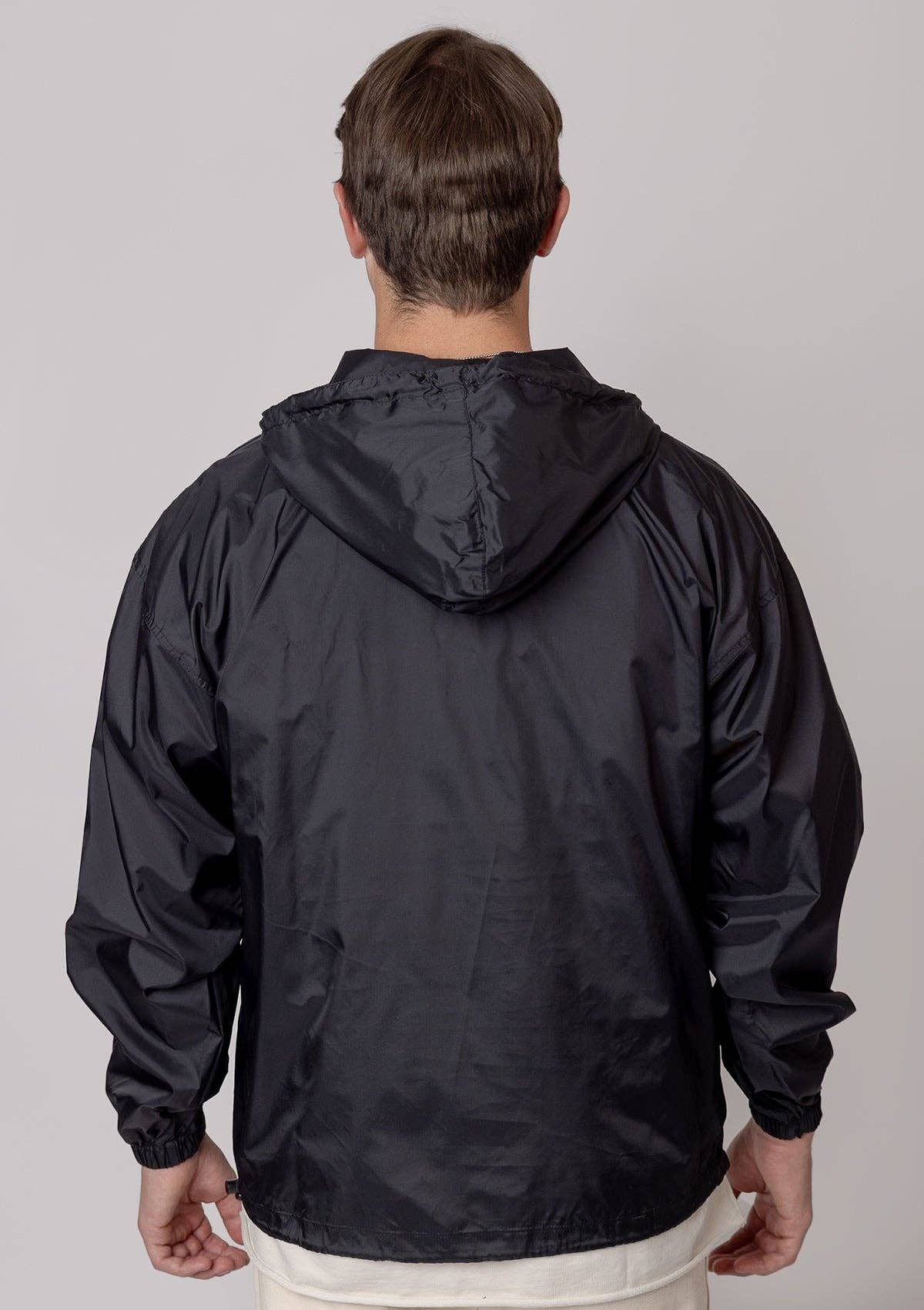 2200 “Jacket in Pouch” Pullover Windbreaker - Black for wholesale on Faire1