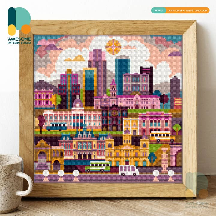 DS1397-120x120 La Paz Bolivia, kit de peinture au diamant pour la vente par Awesome Pattern Studio