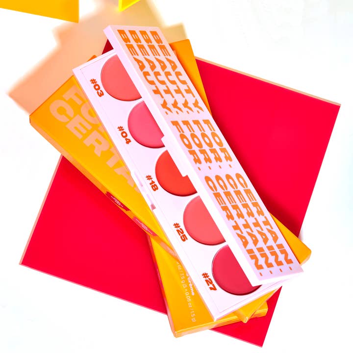 crèmekleurig blusherpalet: van subtiel tot pittig voor wholesale door Beauty For Certain