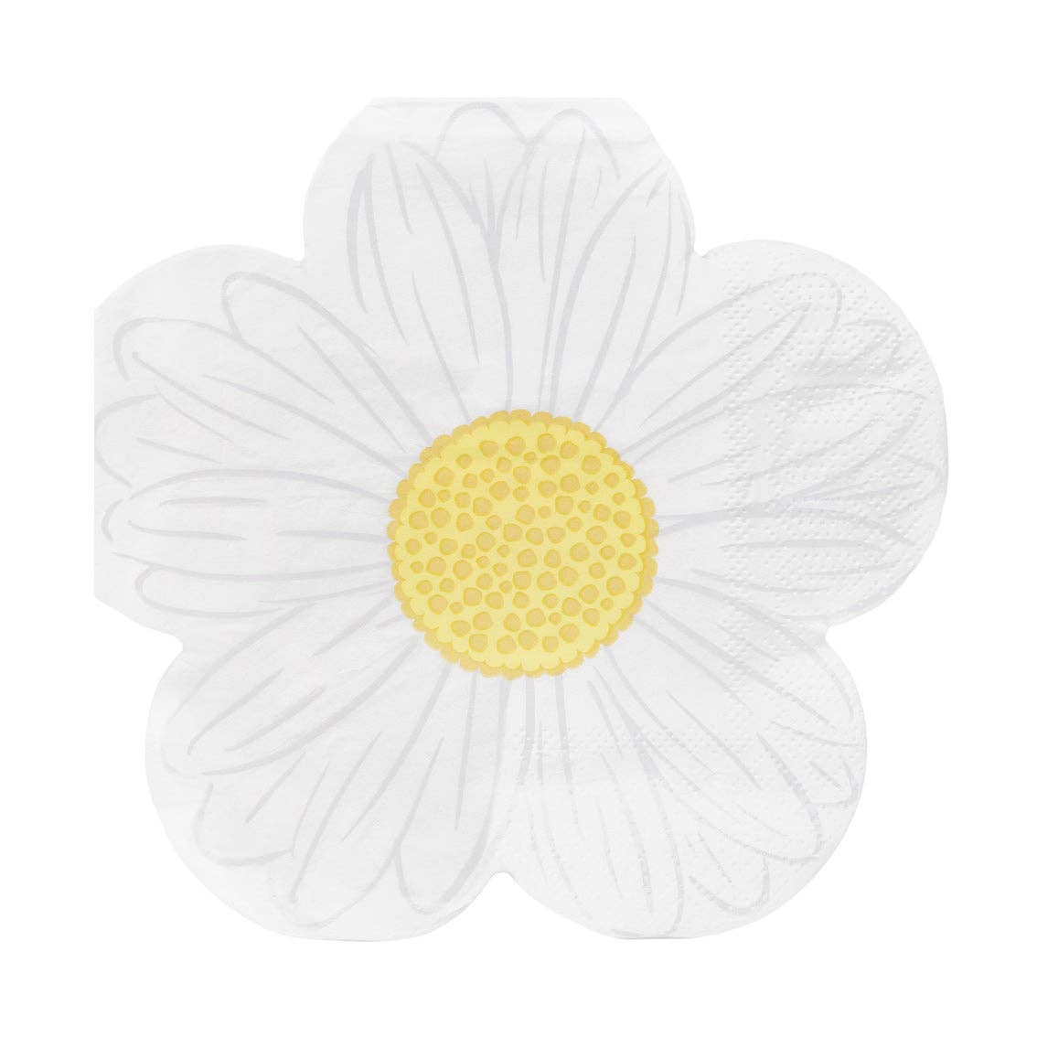 Talking Tables EU - Wholesale Disposable Napkin - Shaped Daisy Floral Napkins | 20 Pack | Summer Party |2