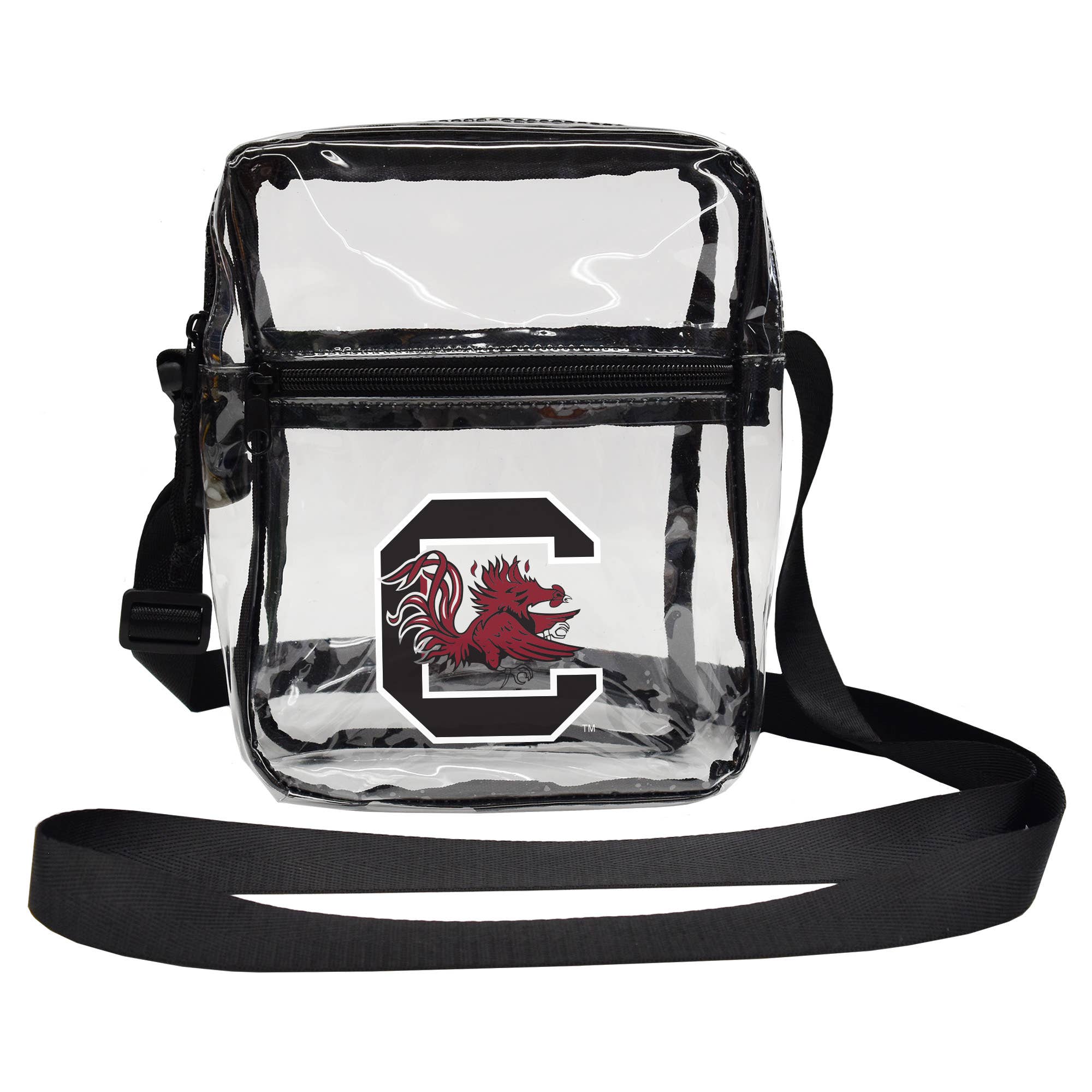 Little Earth Productions - Wholesale Crossbody Bag - Women's - NCAA South Carolina Fighting Gamecocks Clear Sideline Purse0