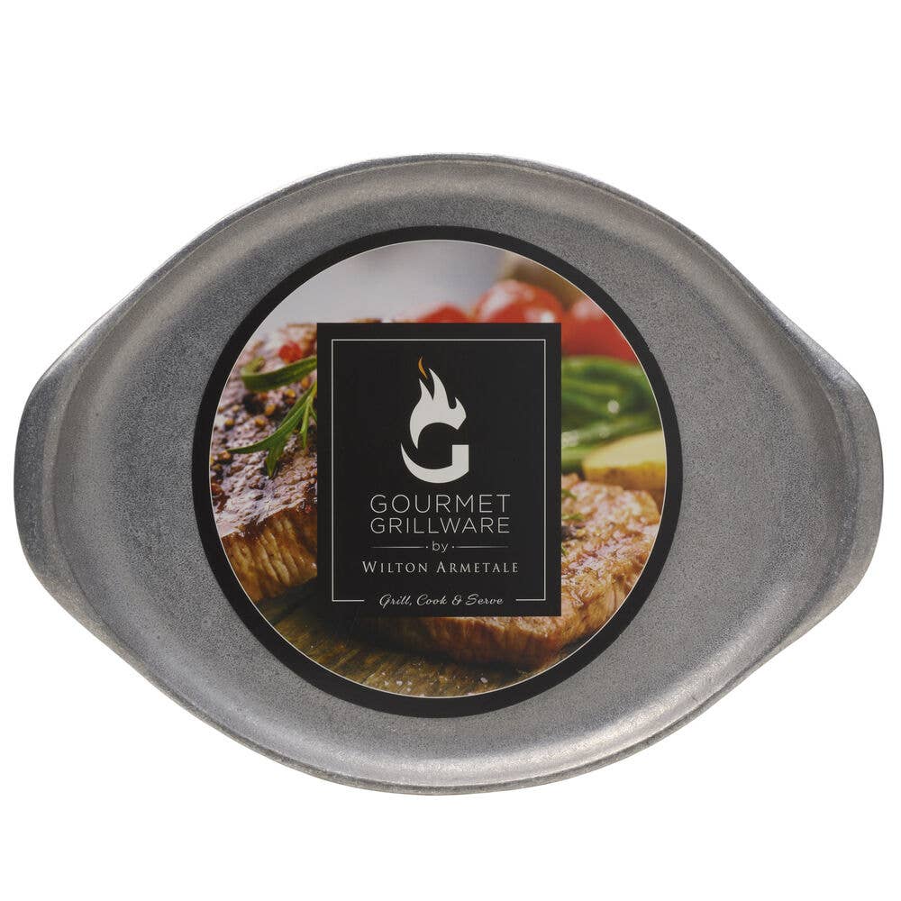 Wilton Armetale Gourmet Grillware Oval Chili Pot with Lid, 4-Quart
