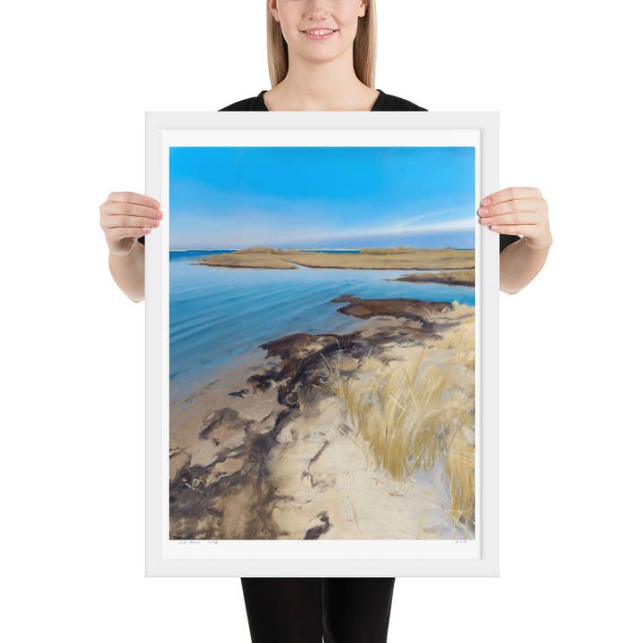 "Salt Marsh" Framed Fine Art Print, Coastal, Ocean, Water for wholesale by Walker T. Roman