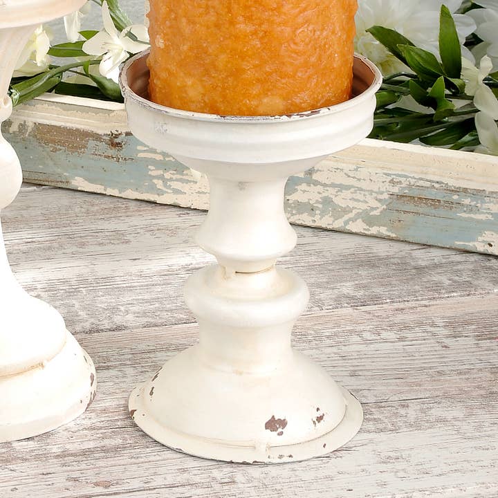 Blossom Bucket & Crossroads Home - Wholesale Decorative Tabletop Object - 6" Tall Metal Pedestal
