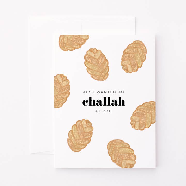 Just Wanted to Challah at you Greeting Card for wholesale by Modern Mitzvah