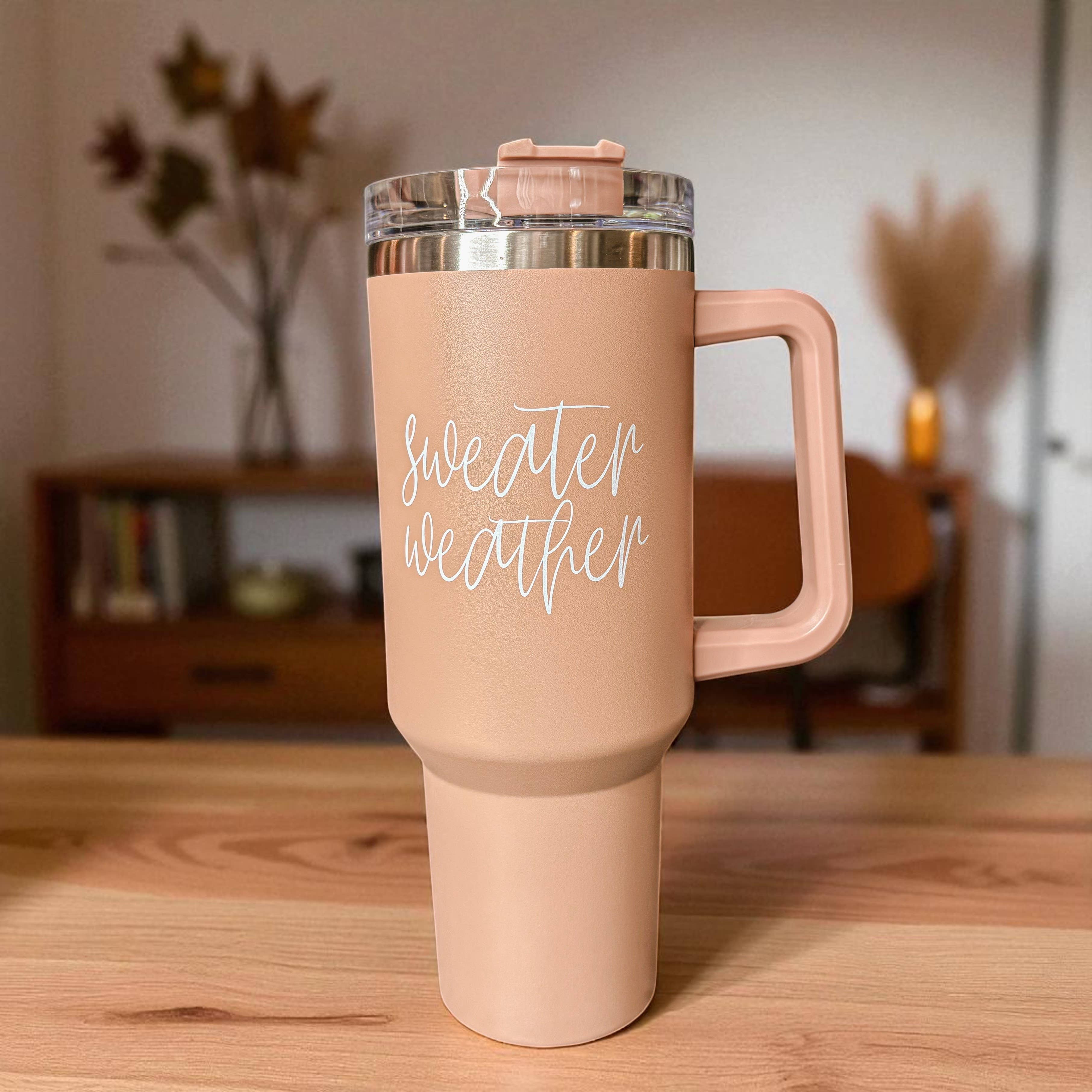 Gia Roma - Wholesale Insulated Mug/Tumbler - Sweater Weather Cream 40 oz Travel Tumbler, Fall Home & Gift17