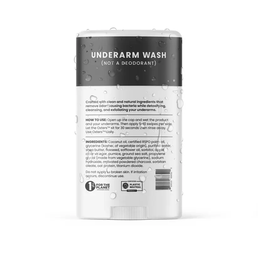 Oxters - Wholesale Deodorant - Unisex - Charcoal In-Shower Underarm Wash3