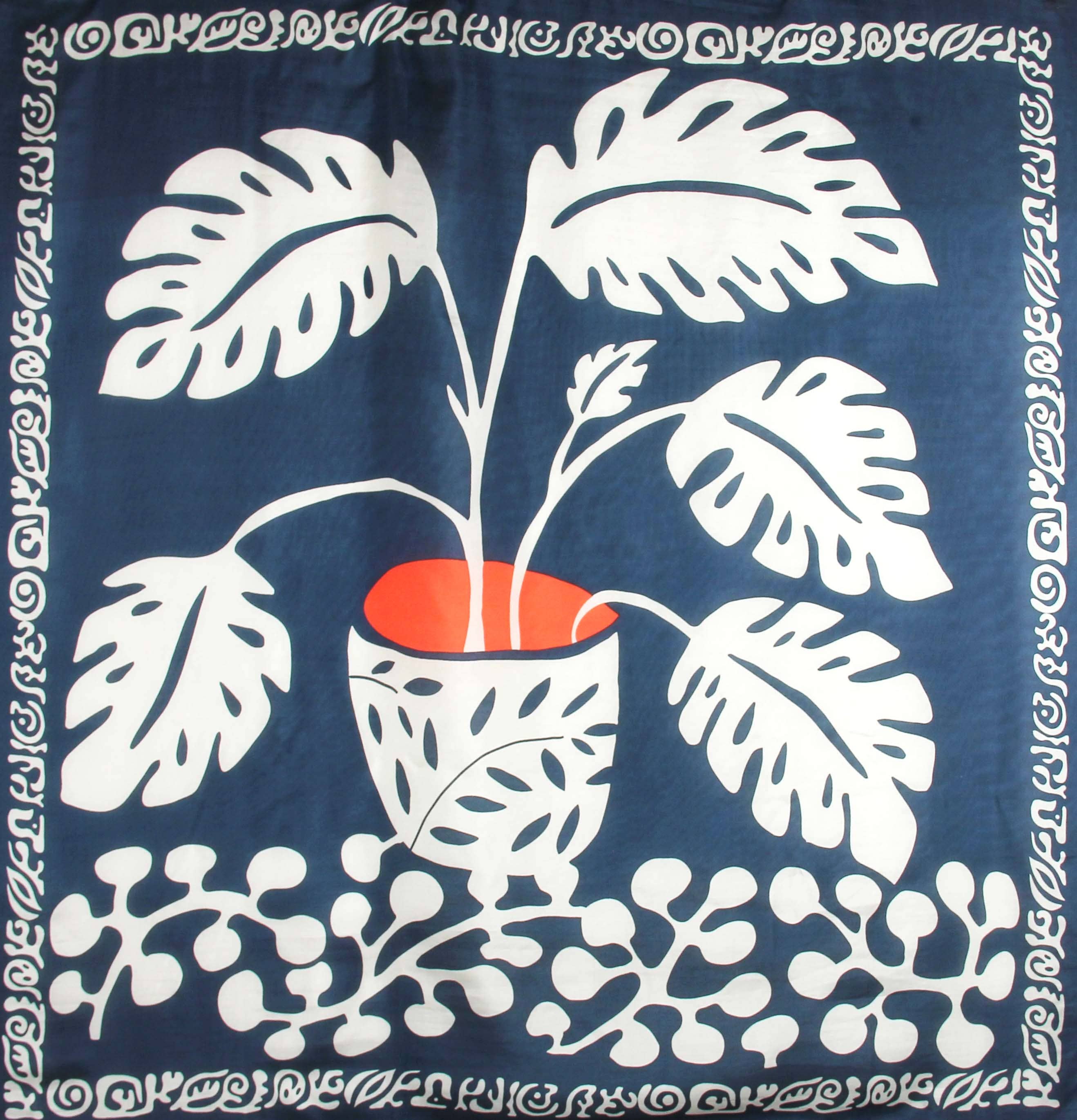 Les Belles Vagabondes - Wholesale Head Scarf - Women's - Square Silk Panama Navy2