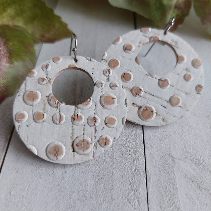 Hoop leather earrings, Boutique earrings, Lightweight earrin for wholesale by TenderEssentials ~ handmade jewelry