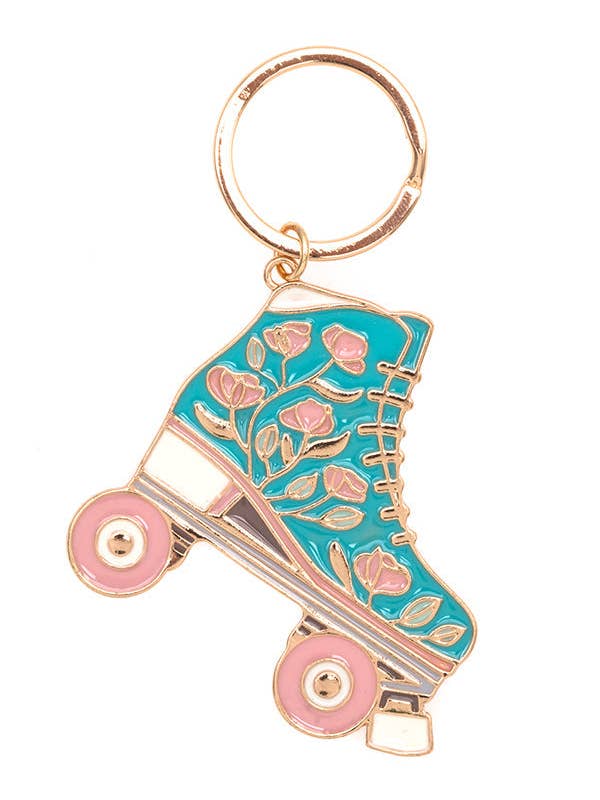 SLEUTELHANGER MET BLOEMEN VOOR ROLSCHAATSEN voor wholesale door Andrea Bijoux