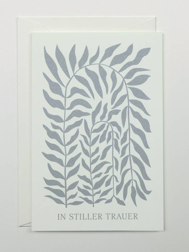 Kondolencekort med stilfuldt og åndeligt design for engroshandel hos Haferkorn & Sauerbrey