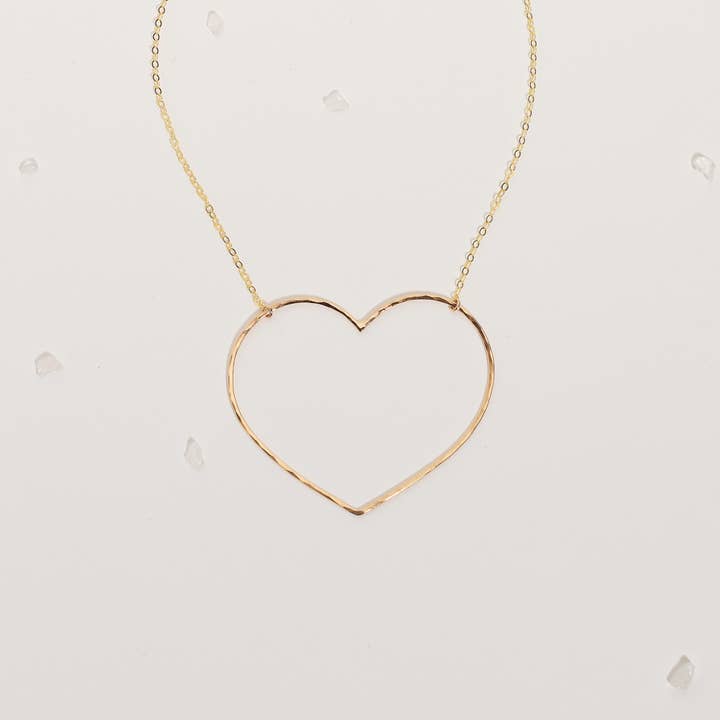 Emily | Large Open Heart Necklace for wholesale by Loveable