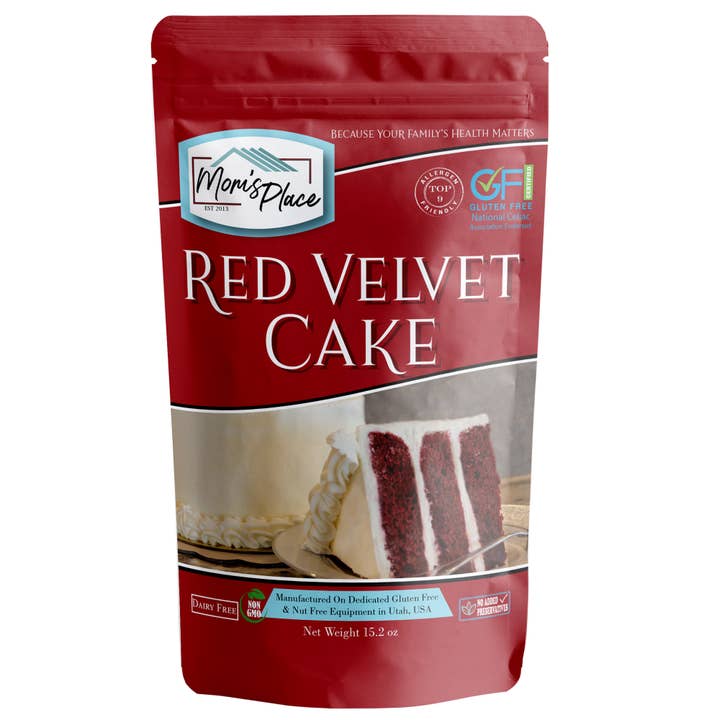 Mom's Place Gluten Free - Wholesale Cake Mix - Gluten-Free Red Velvet Cake Mix