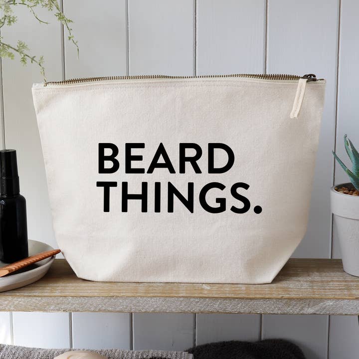 Beard Things Kulturbeutel mit Reißverschluss für den Großhandel von Word Up Creative
