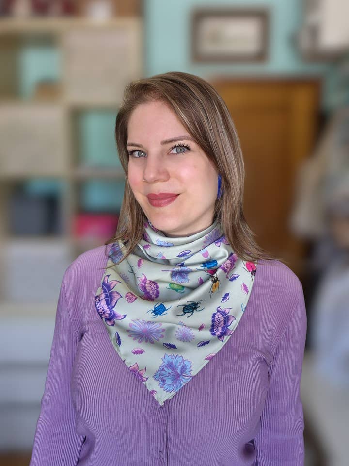 Grote Sjaal van Groene Kevers voor wholesale door Rodal Studio