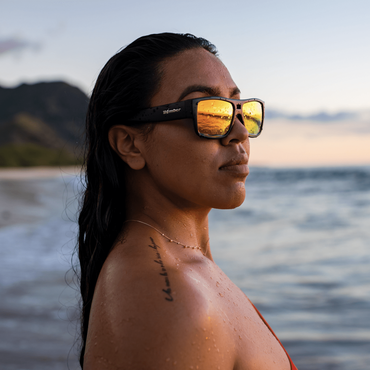 Under The Sun Originals / Bomber Eyewear - Wholesale Sunglasses - Unisex - Irie - Red Mirror Rasta Black4