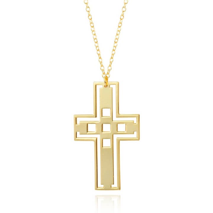 silver necklace - cross 18*29mm for wholesale by Buganto
