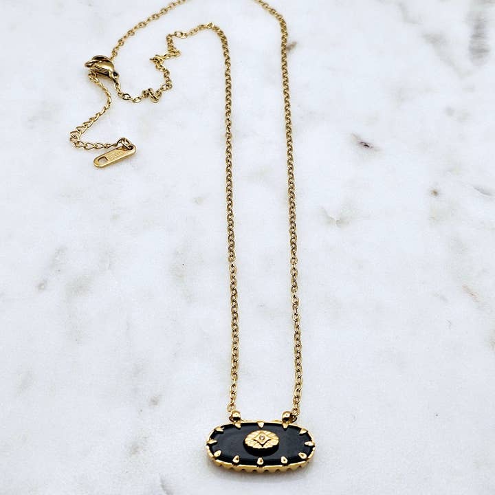 Xtraordinary Flair - Wholesale Pendant/Charm Necklace - Oval Vintage Necklace4