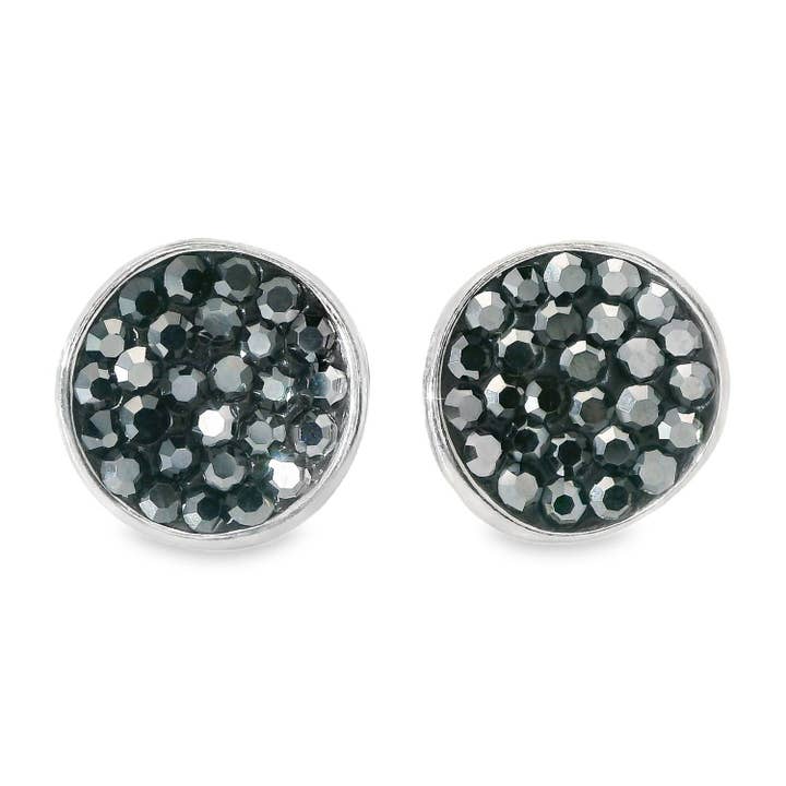 Lucy 925 Silver Hematite Stud Earrings for wholesale by Impala