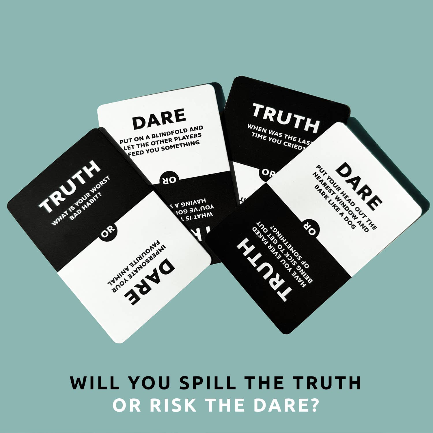 Pikkii - Wholesale Playing Cards - Truth or Dare Playing Cards | Family Game | Travel-Sized Fun3