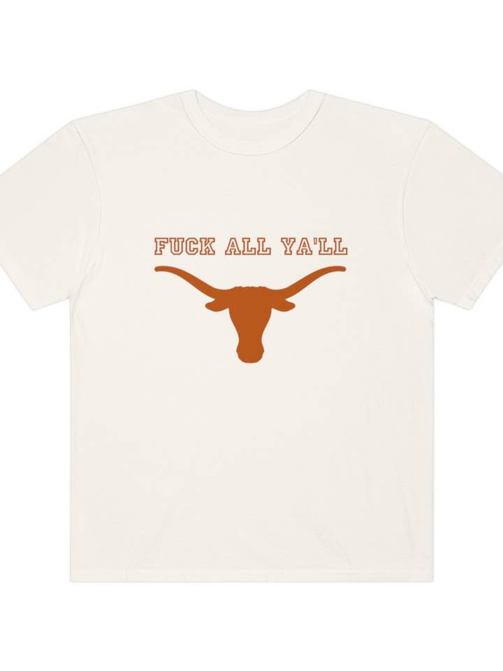 Yoga Bitch Apparel – Großhandel T-Shirt mit Siebdruck – Damen – Fuck All Ya'll Texas Fußball-T-Shirt