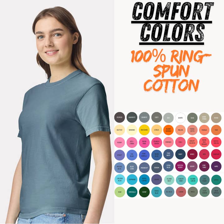 Comfort Colors Premium Soft-Washed Cotton Tee and other Purchase Wholesale 5x t shirts. Free Returns & Net 60 Terms on Faire trending on Faire.
