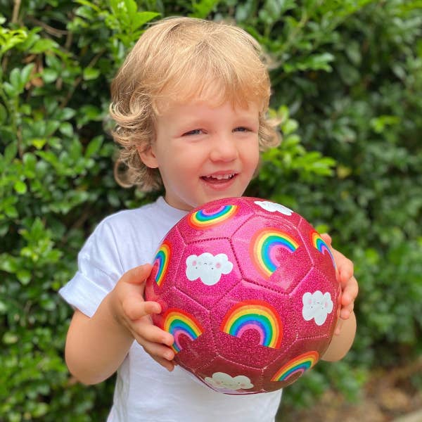 Crocodile Creek - Wholesale Sports ball – Kids - Glitter Soccer Ball - Rainbow (Size 3)2
