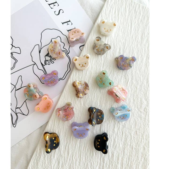 Bedårande Mini Bear Hårklämmor - DARU ASSORTED för wholesale av LoveLina
