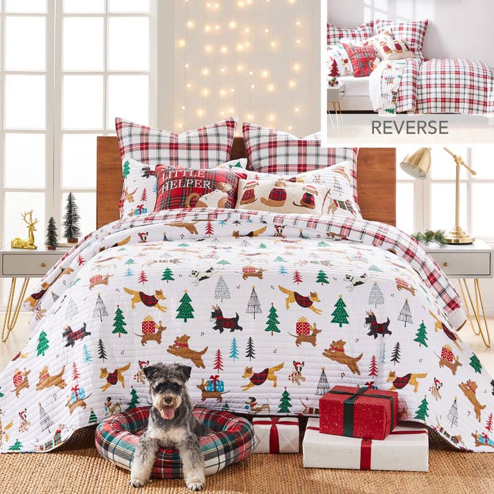 Levtex Home - Wholesale Throw/Decorative Pillow - Jingle Paws Santas Little Helper Pillow