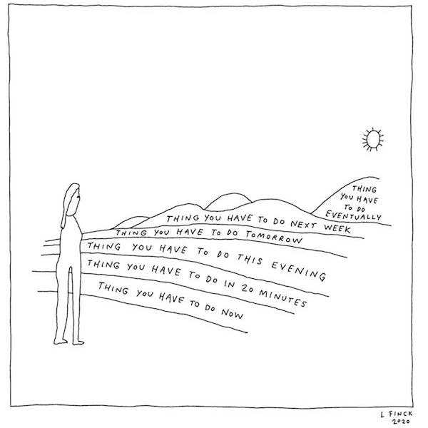 Impression typographique Horizon pour la vente par Liana Finck