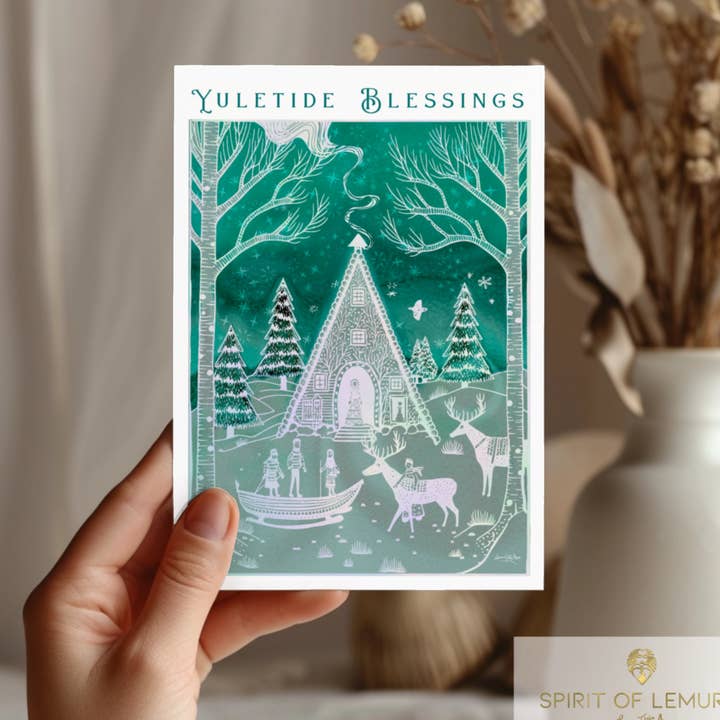 Spirit of Lemuria – wholesale Julkort – Vinterns första snö - tomt gratulationskort0