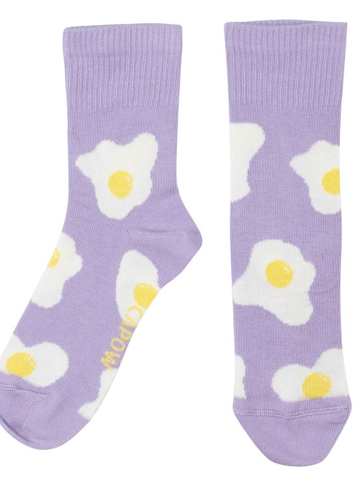Fried Egg kids Socks for wholesale by Wauw Capow by Bangbang Copenhagen