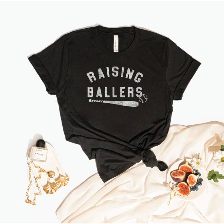 OAT COLLECTIVE - Wholesale Screen Printed T-Shirt - Women's - RAISING BALLERS Graphic T-Shirt - OAT Collective Design