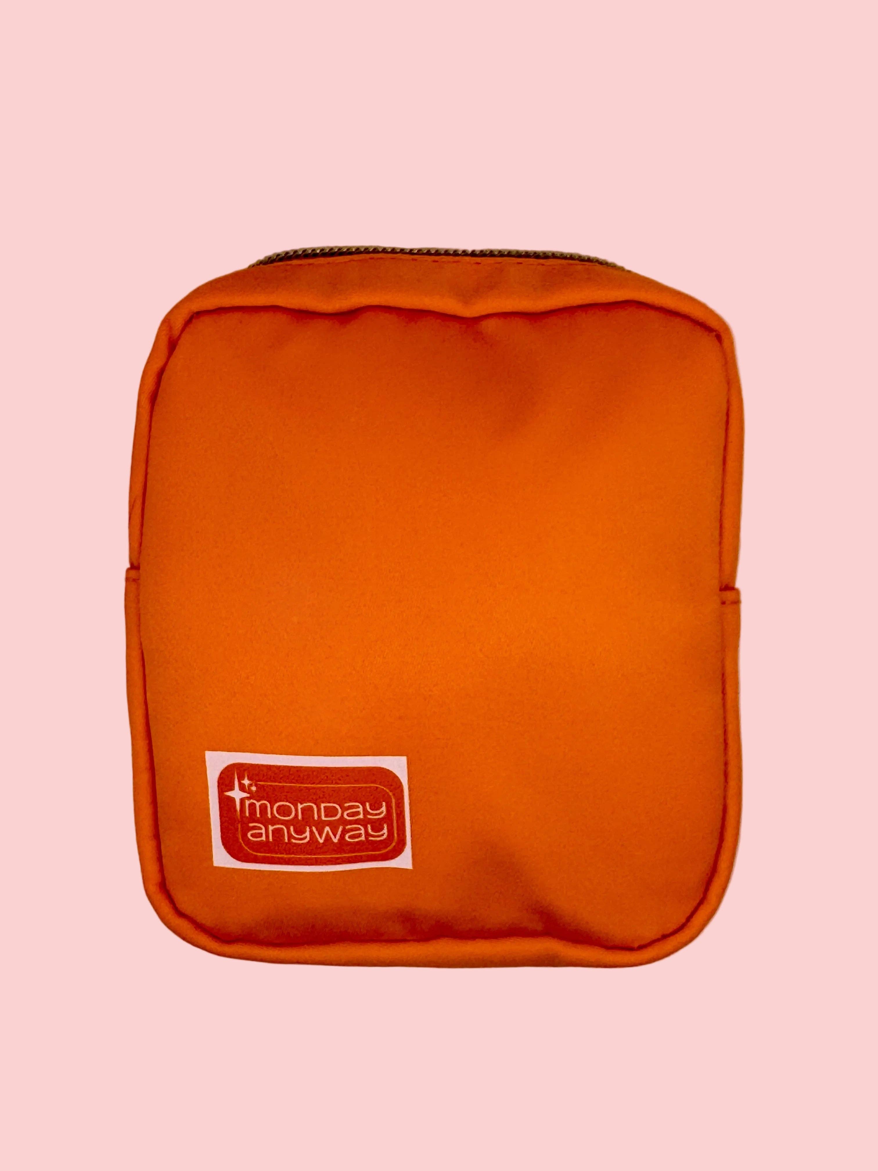 Monday Anyway - Wholesale Pouch - Women's - Blue Balloon Dog Mini Zipper Pouch – Sizzle Orange Cosmetic & Accessory Bag | Monday Anyway (Copy)2