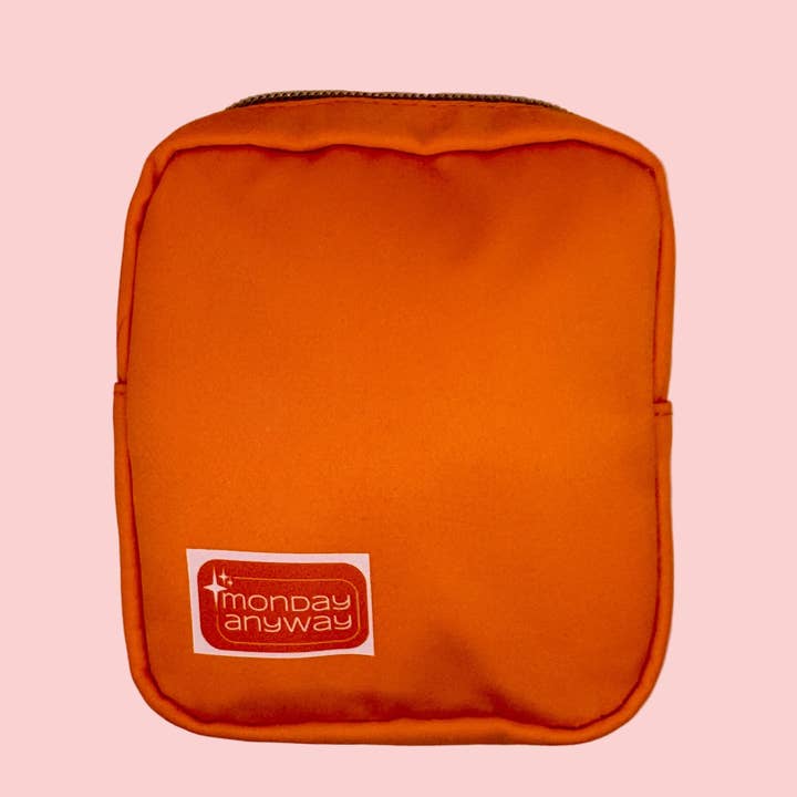 Monday Anyway - Wholesale Pouch - Women's - Blue Balloon Dog Mini Zipper Pouch – Sizzle Orange Cosmetic & Accessory Bag | Monday Anyway (Copy)2